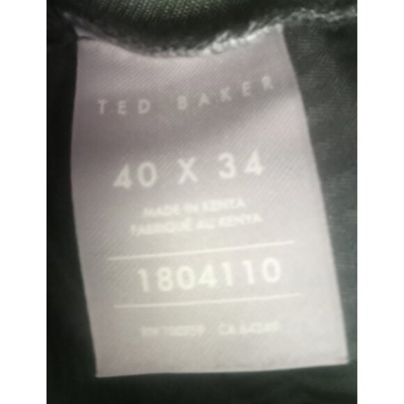 Ted Baker Men’s Pants 40x34 NWT Grey Tailored Fit Flat Front Dress Trouser - Picture 3 of 5